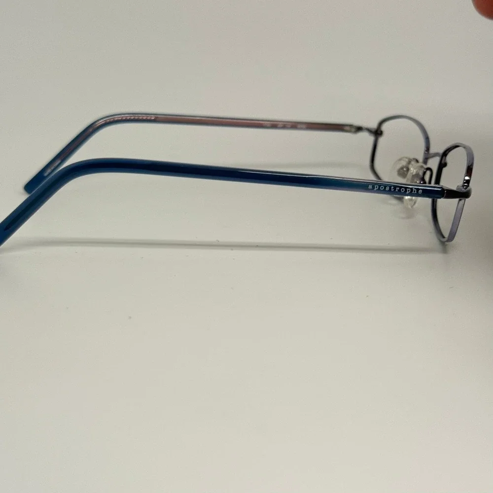 Apostrophe AP 14 W68 Purple Rectangular Metal Eyeglass Frames 48-18-135